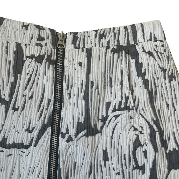 Opening Ceremony Komondor Mini Skirt Jacquard Zip Gray White Size 6 - Picture 7 of 16